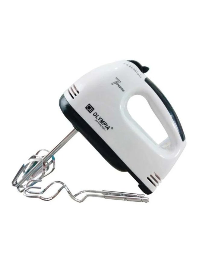 Olympia OE-200 Electric Hand Mixer 600 Watt High Power Motor, 7 Speed Control with Turbo Button, Stainless Steel Accessories, Compact and Easy to Use for Daily Baking - Image 5